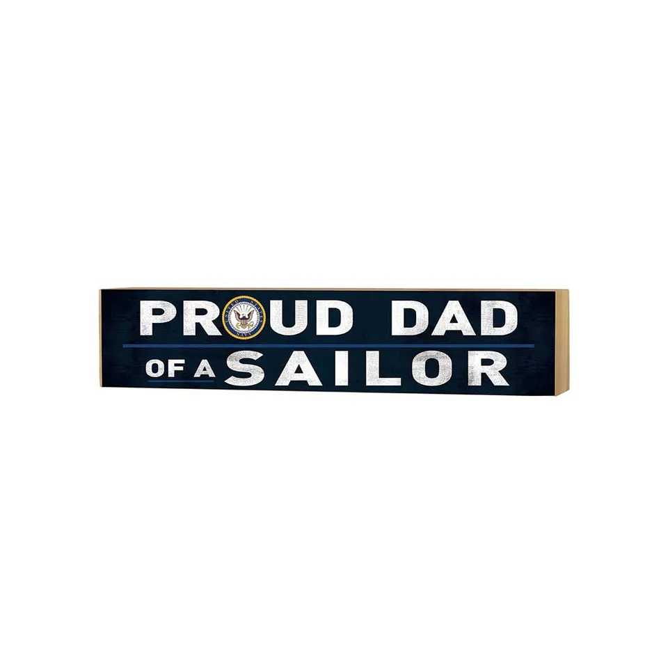7.62 Design Navy Proud Dad targa legno 7,6x33 cm