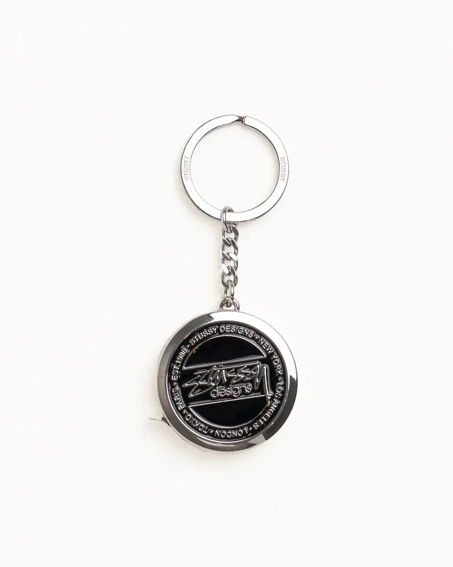 Stussy Measuring Tape portachiavi acciaio Black 200 cm
