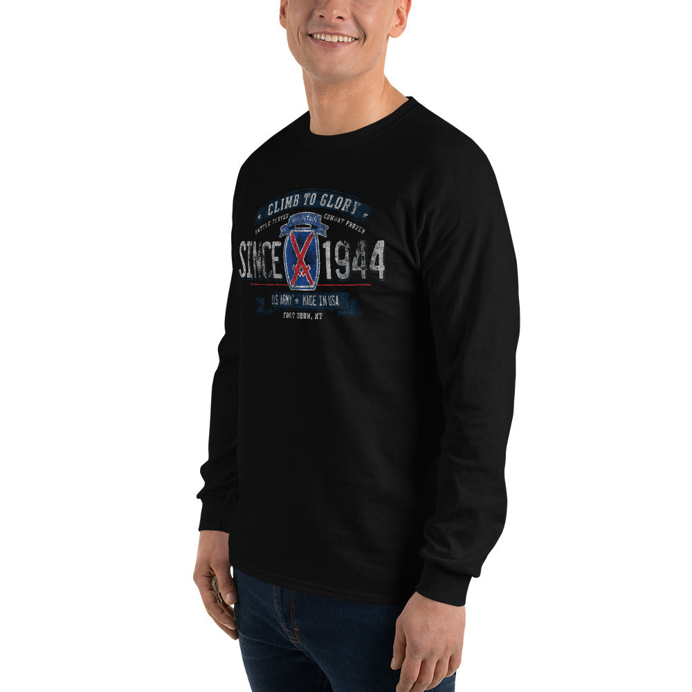7.62 Design 10th Mountain maglia manica lunga nera 100% cotone