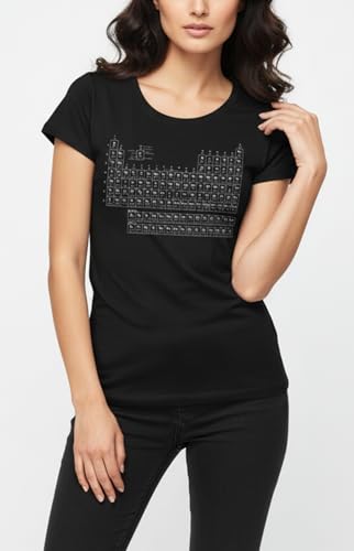MAKAYA Tavola Periodica t-shirt donna cotone taglia L