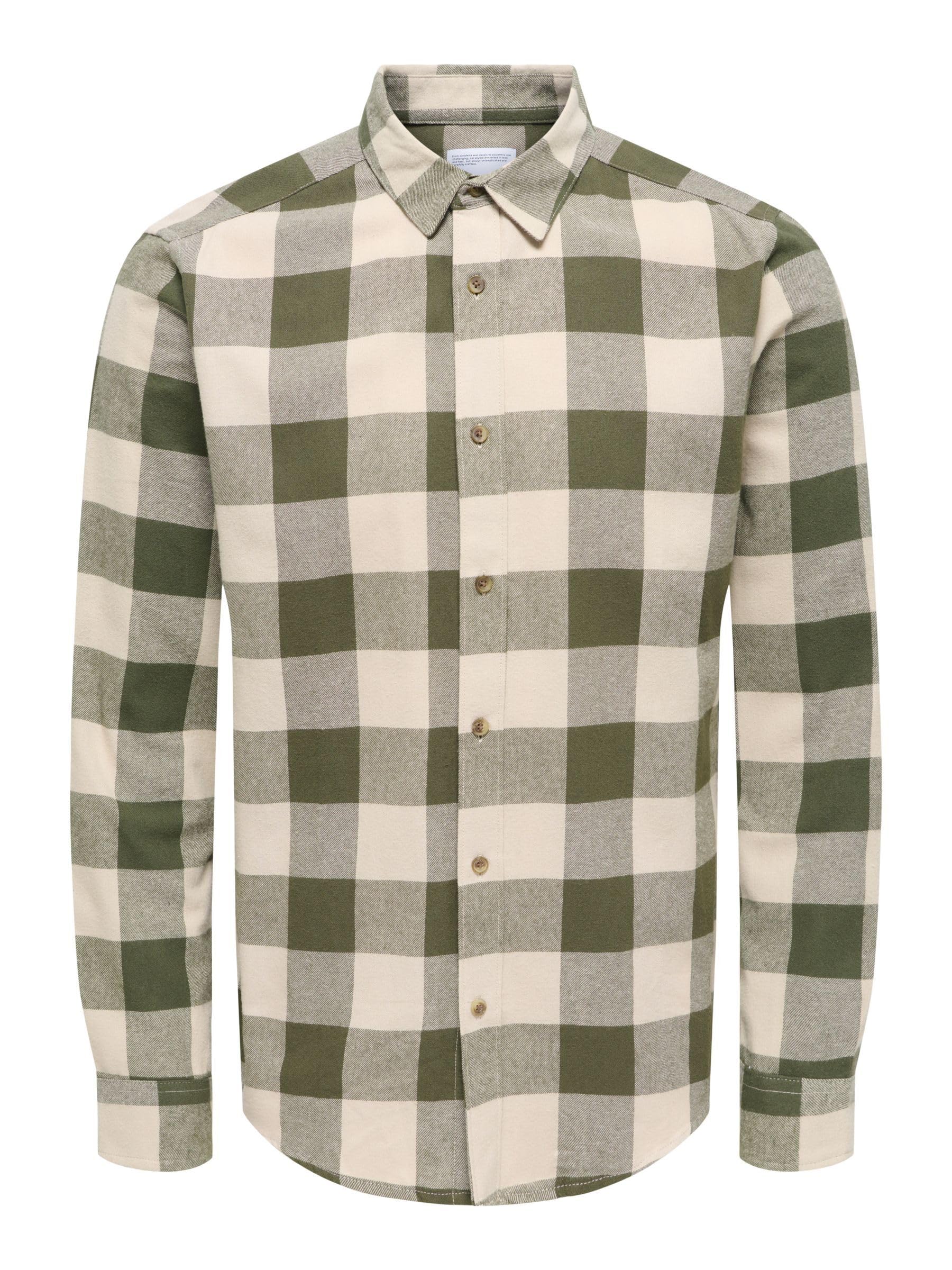 ONLY & SONS Gudmund Camicia Cabernet Maniche Lunghe