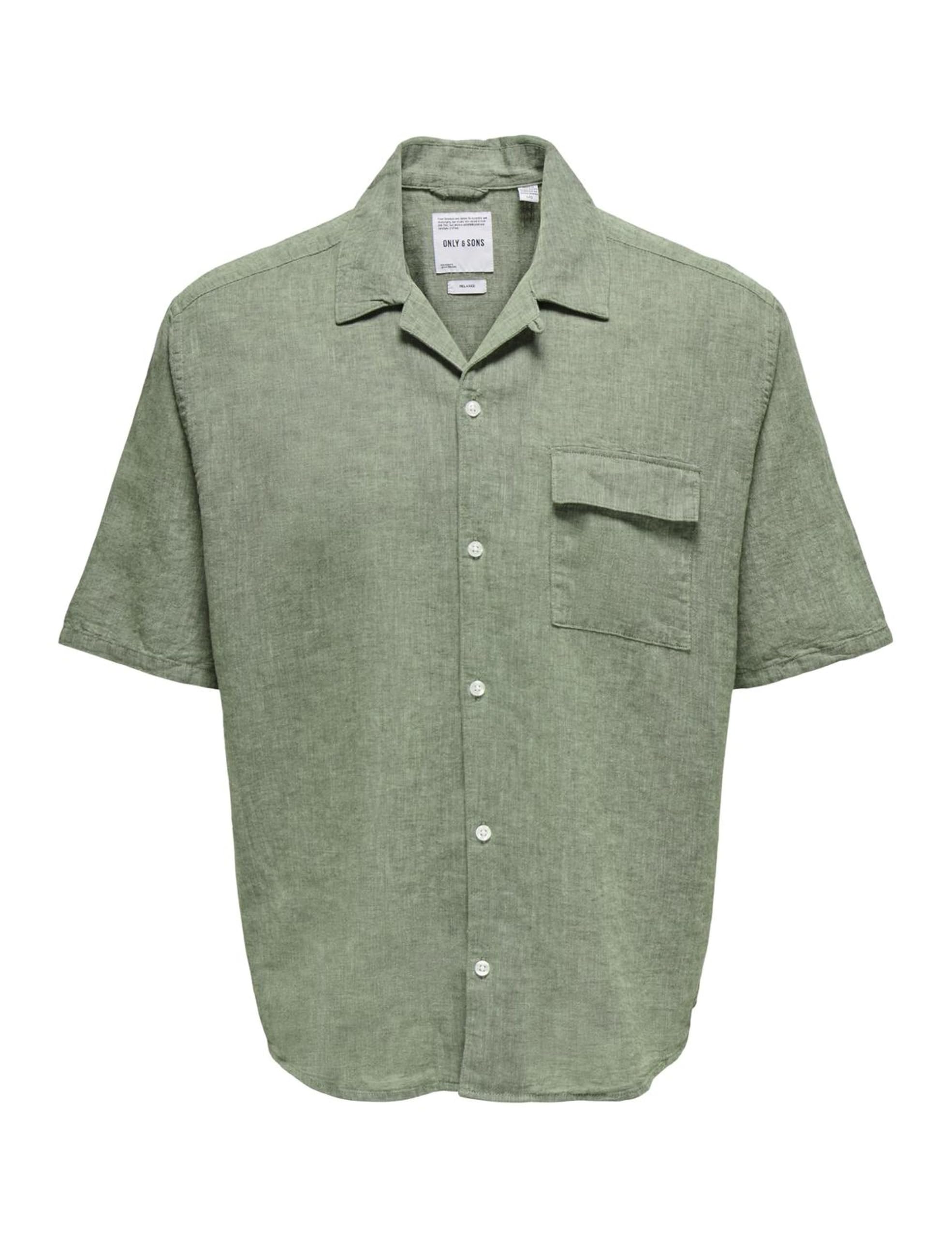 Only & Sons Onscaiden Shirt Camicia Uomo Manica Corta Palude