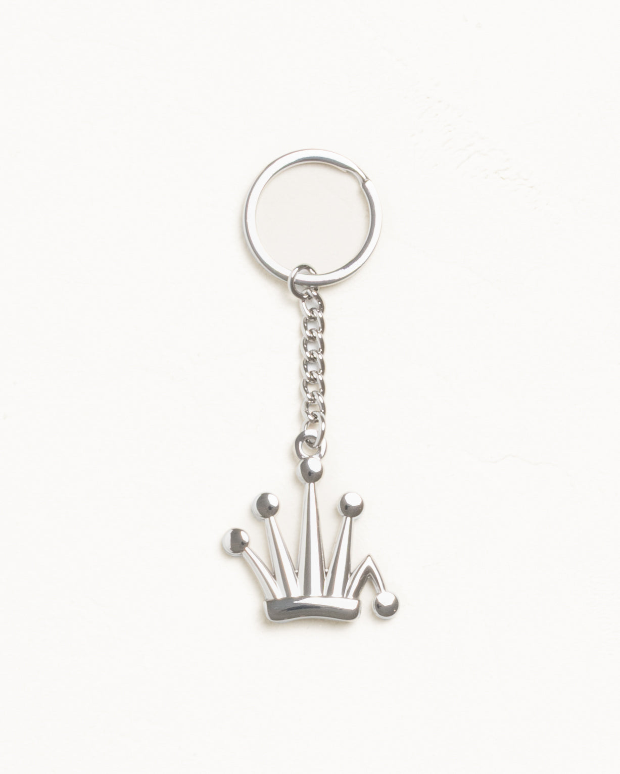 Stussy Metal Bent Crown Keychain portachiavi Silver metallo