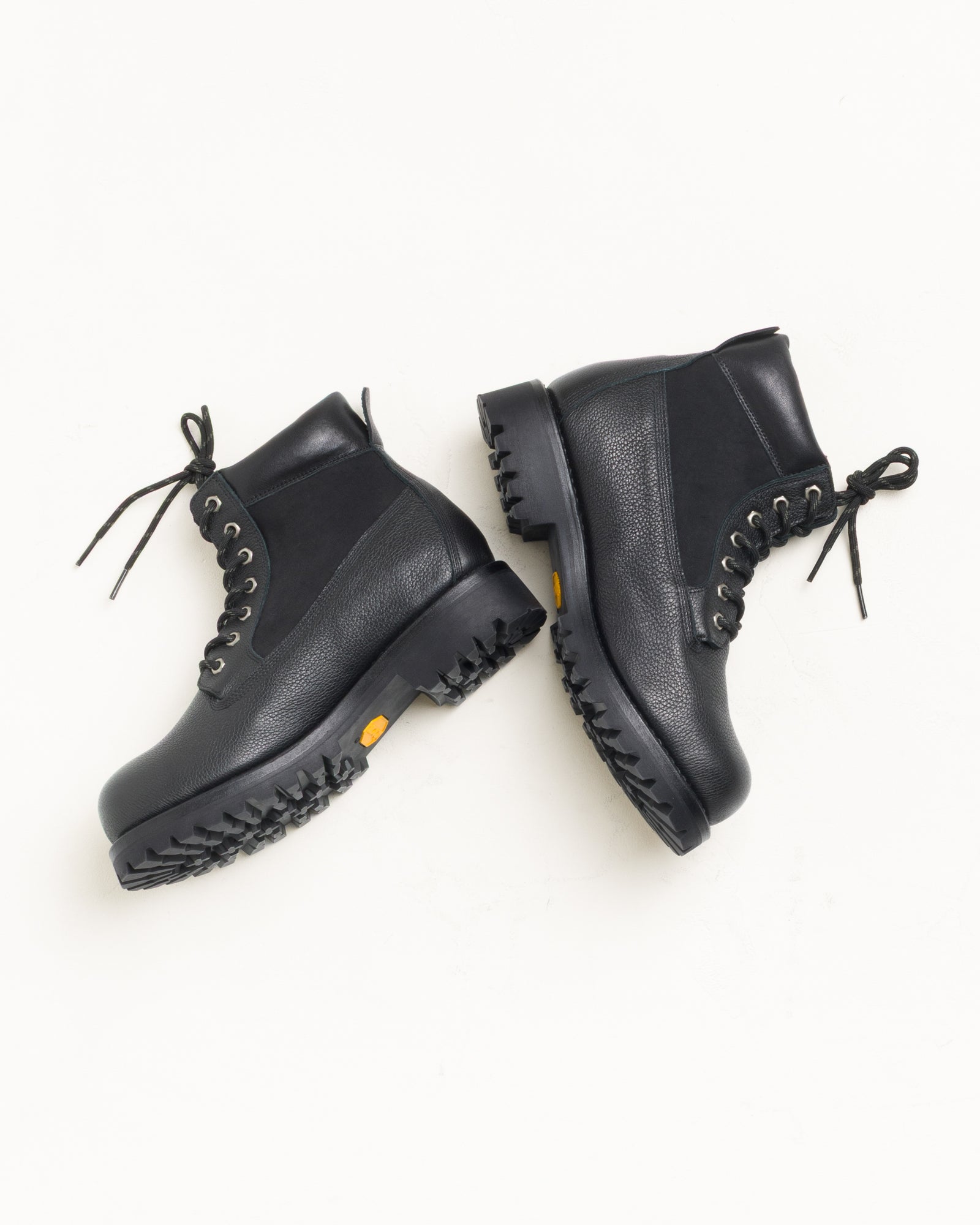Stussy Our Legacy Lace Up Boot stivale nero pelle Vibram