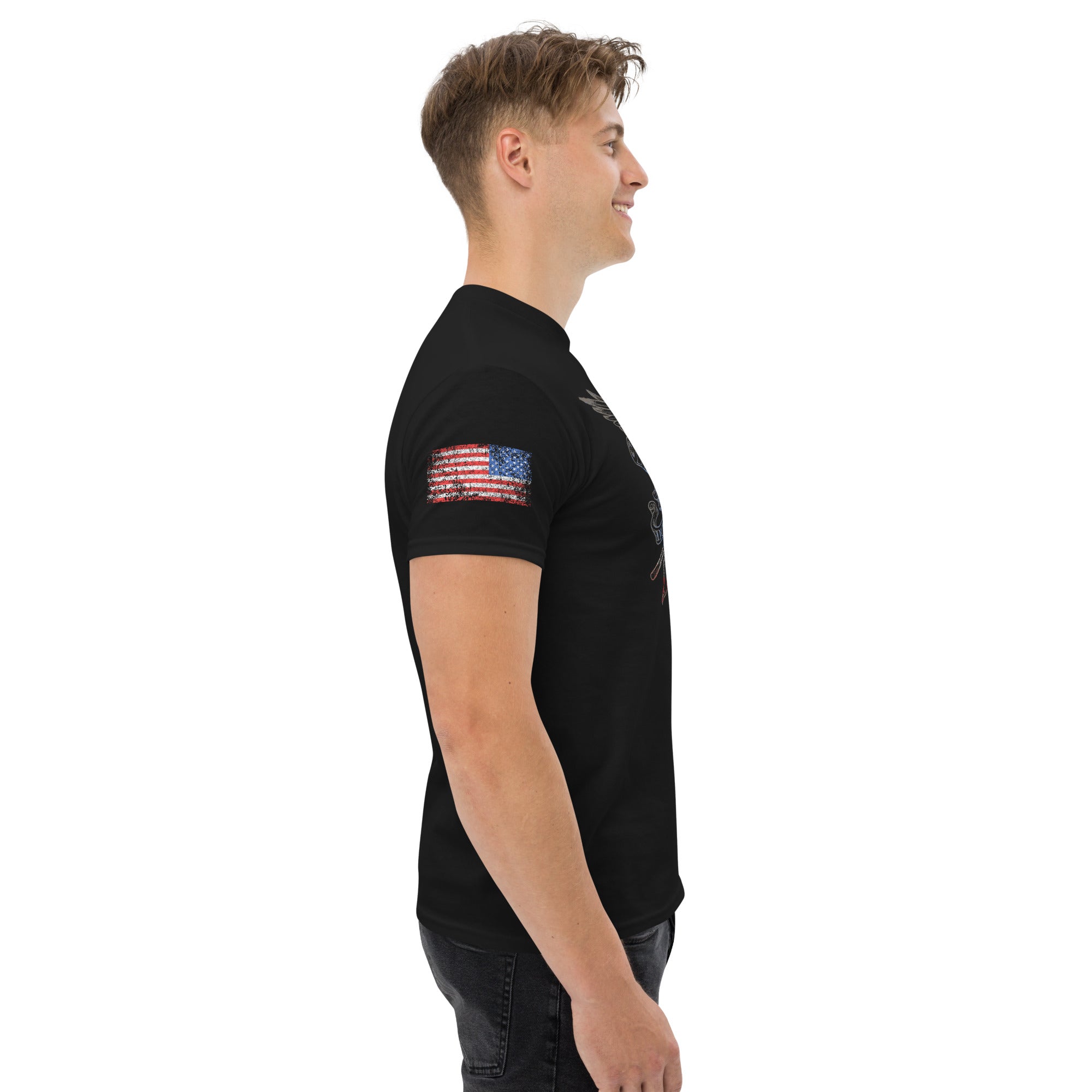 7.62 Design Duty Honor Country t-shirt cotone nera aquila USA