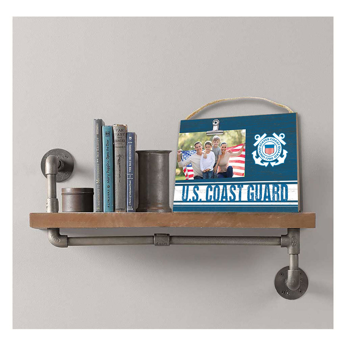 7.62 Design Home Coast Guard Logo Cornice Legno Clip 4x6