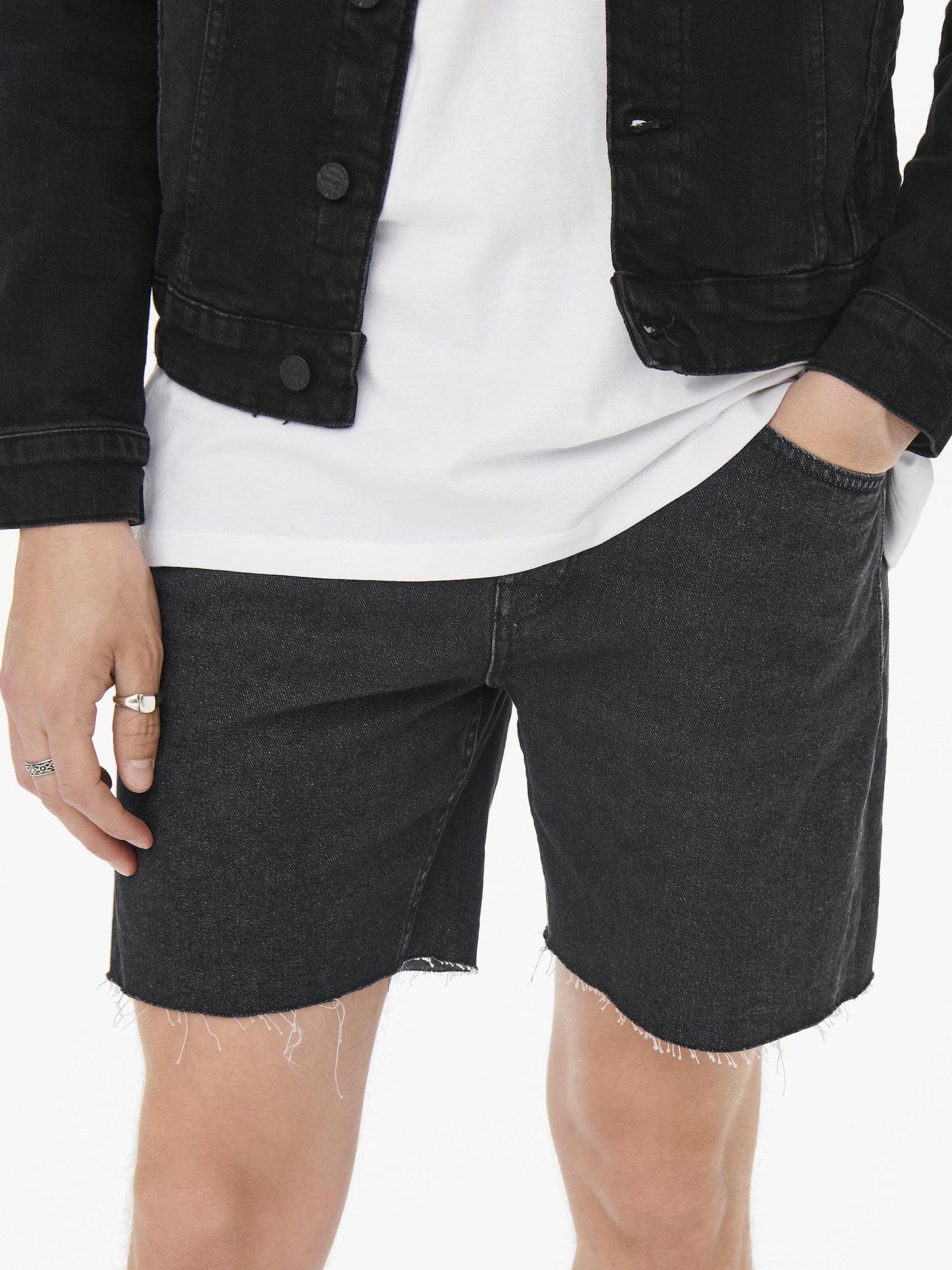 Only & Sons Pantaloncini jeans uomo L 100% cotone