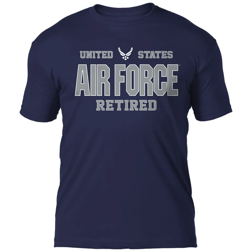 7.62 Design US Air Force Retired t-shirt cotone blu navy uomo