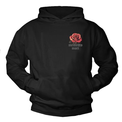 MAKAYA Felpa con Cappuccio Uomo Rose hoodie cotone XXL