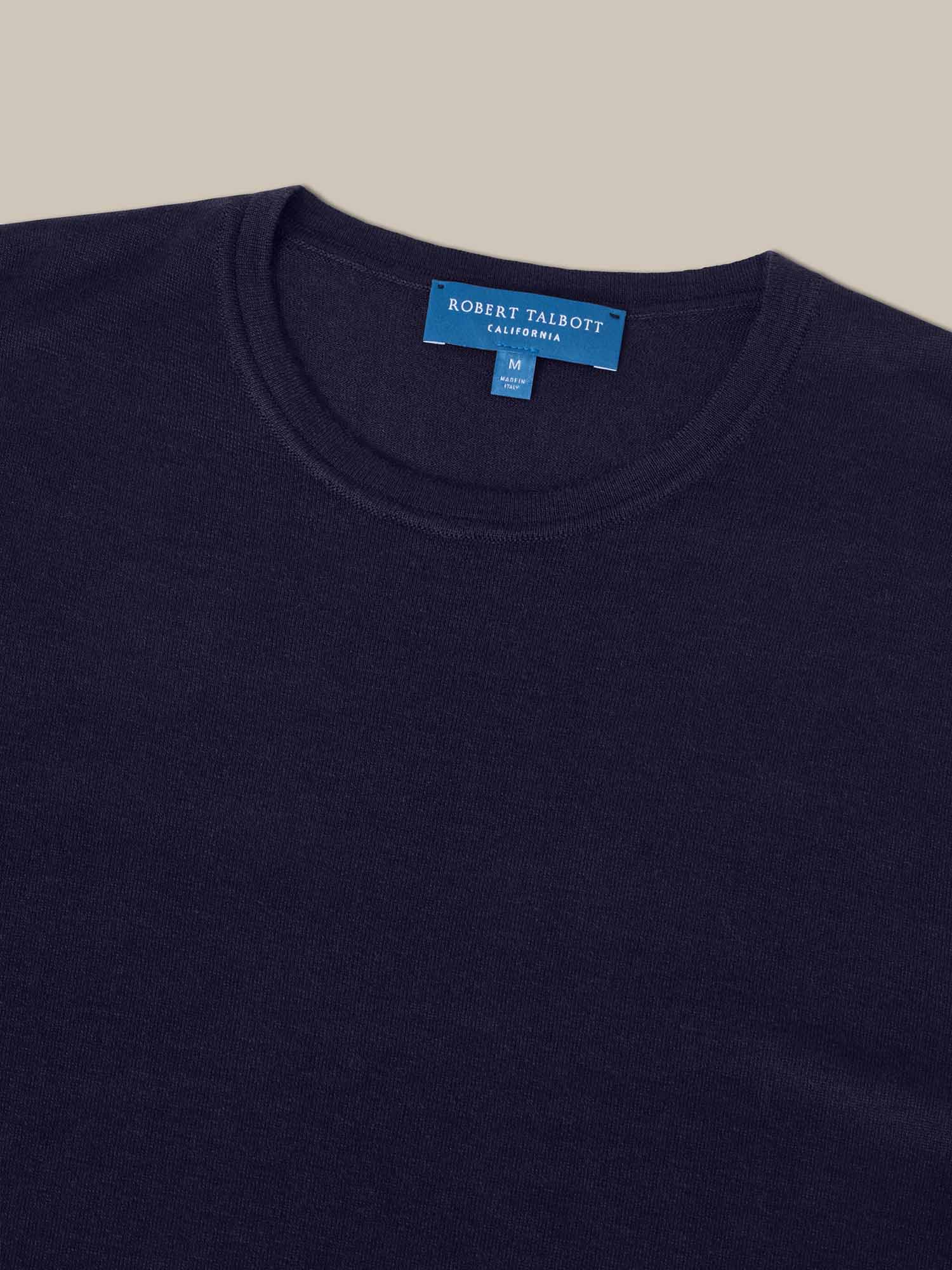 Robert Talbott Sweaters Lawrence maglia lana seta blu navy