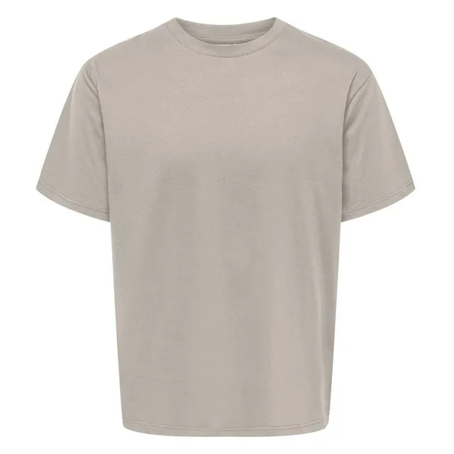Only & Sons Cinese T-Shirt Uomo Beige Cotone