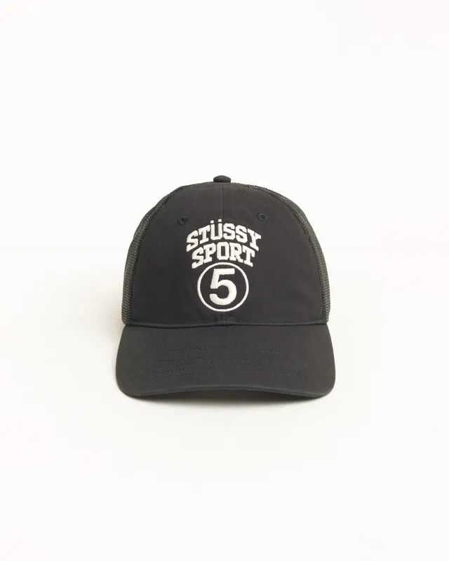 Stussy Sport 5 Trucker cappello rete Black