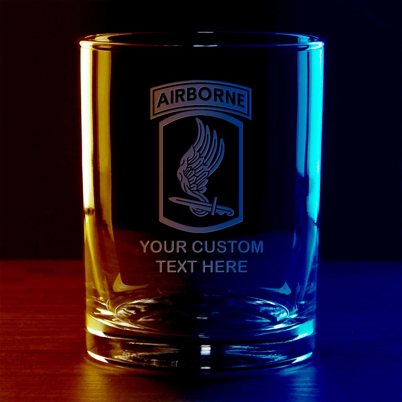 7.62 Design 173rd Airborne bicchiere whisky 14oz inciso