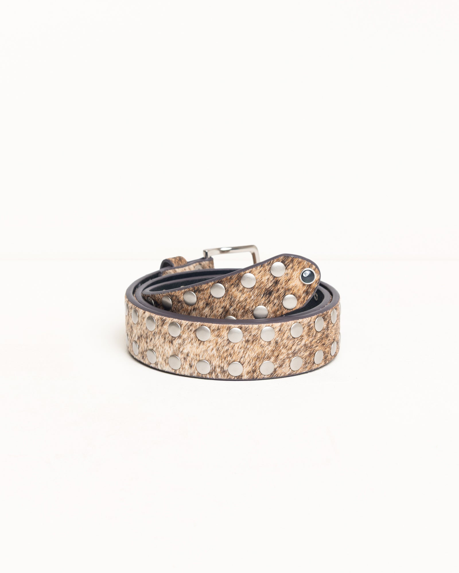 Stussy 8 Ball Studded Belt cintura pelle borchie