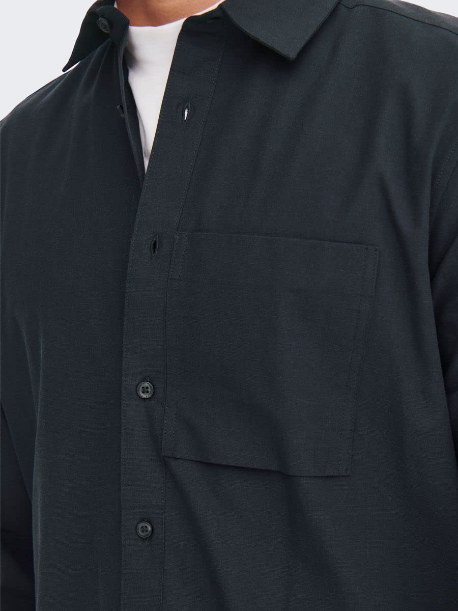 ONLY & SONS Camicia Tinta Unita Uomo Manica Lunga M