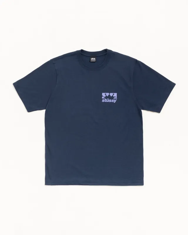 Stussy Box Crown Tee t-shirt Navy cotone 220gsm