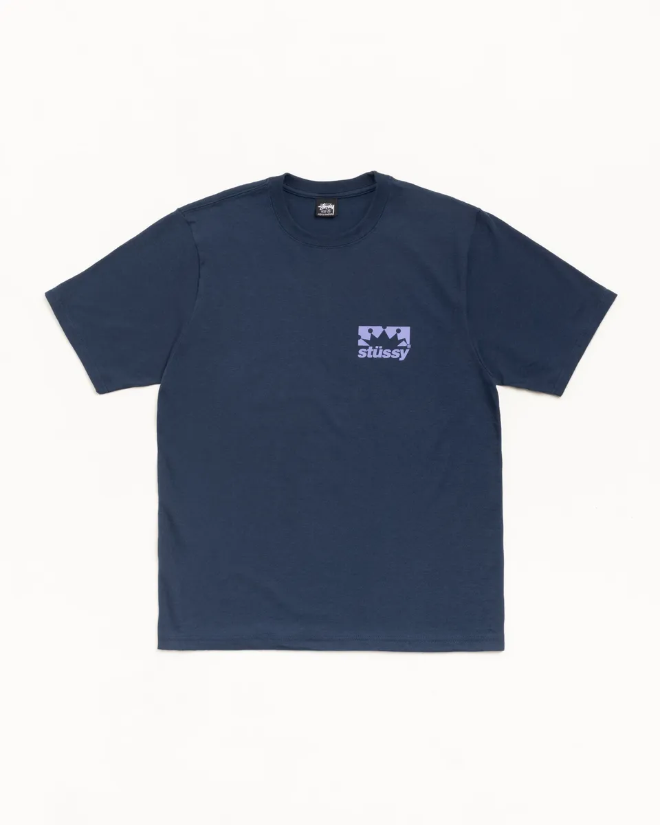 Stussy Box Crown Tee t-shirt Navy cotone 220gsm