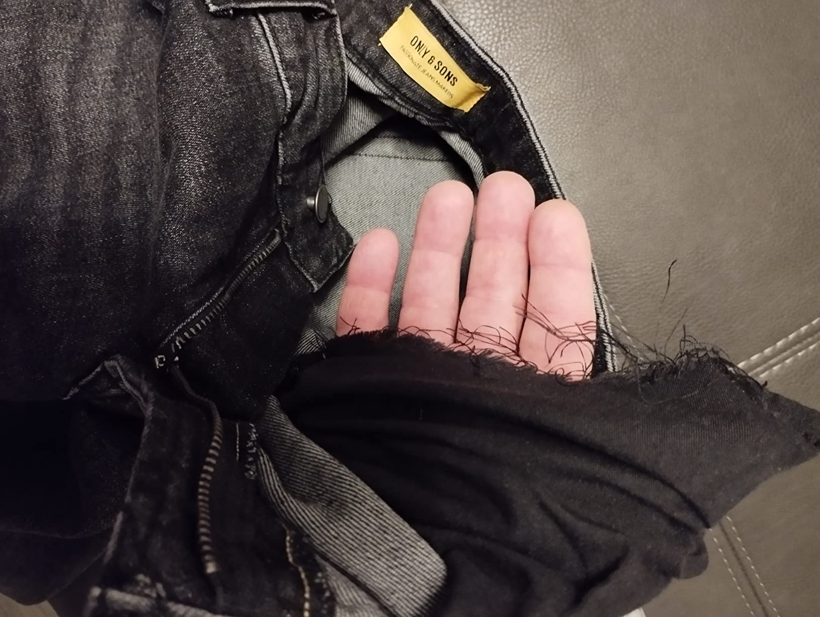 ONLY & SONS jeans uomo 28W/32L denim nero stretch