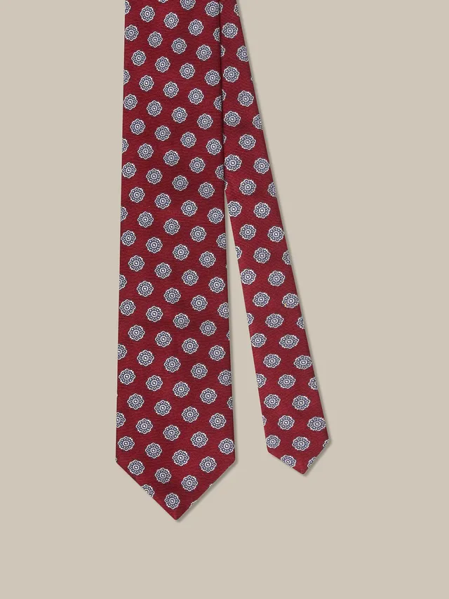 Robert Talbott Best of Class cravatta seta floreale rossa REG