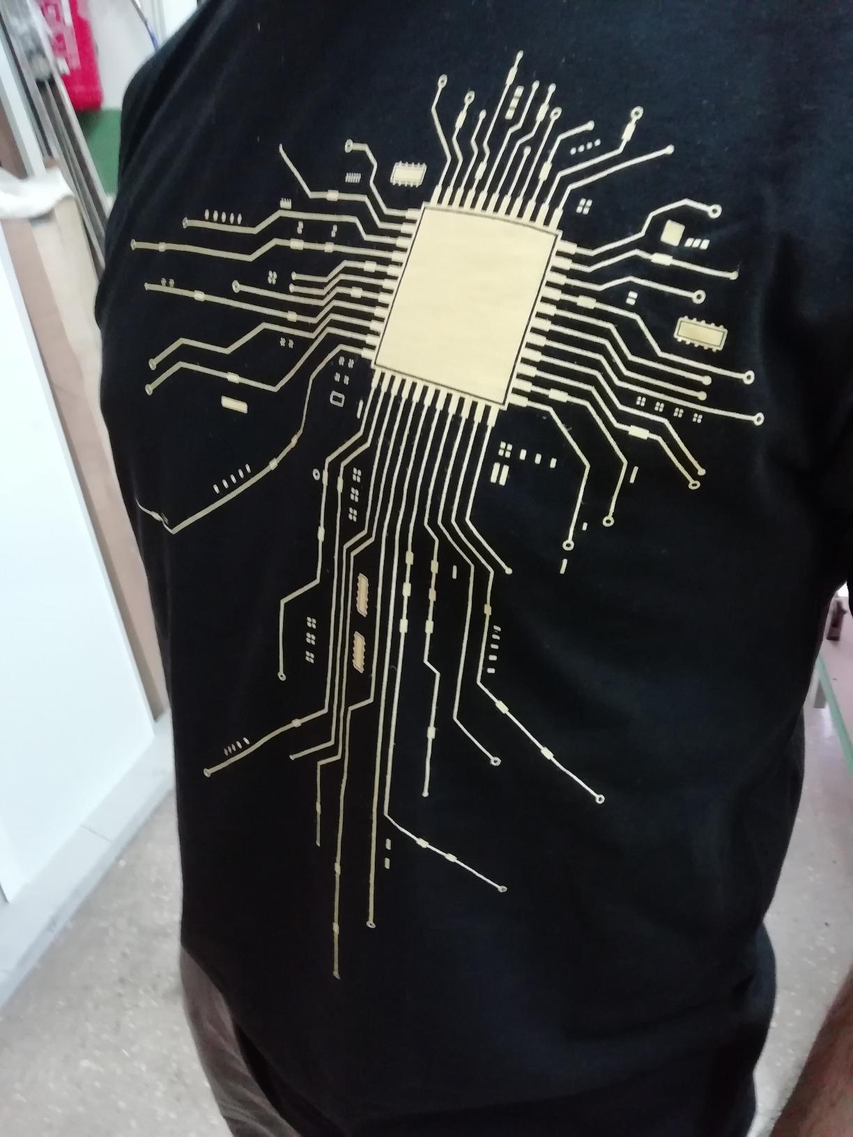 MAKAYA Geek CPU maglietta uomo nera 100% cotone