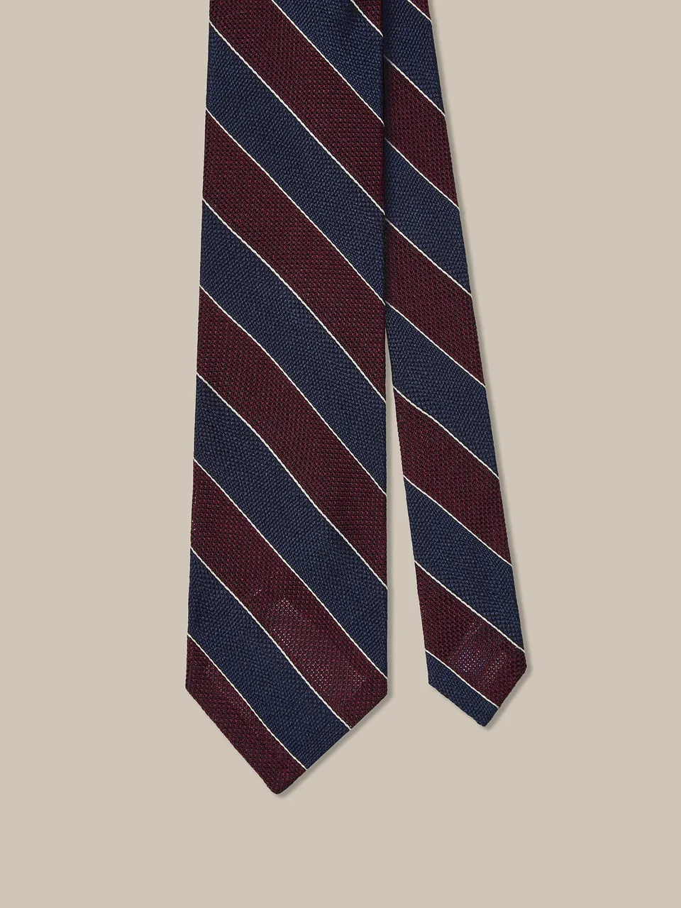 Robert Talbott Duvall Grenadine cravatta seta blu navy a righe