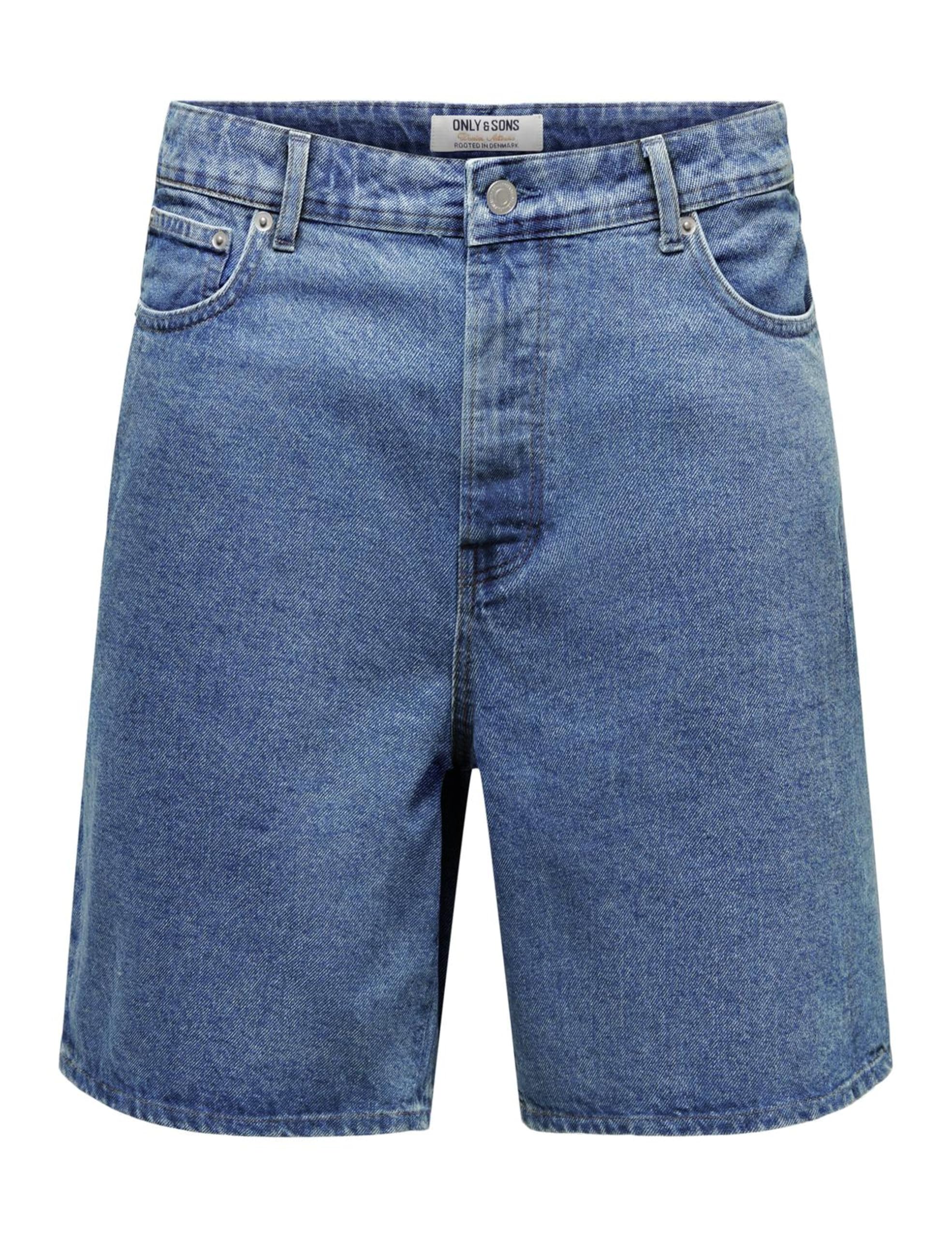 Only & Sons Onsfade Pim Shorts Pantaloncini Denim Blu Medio M