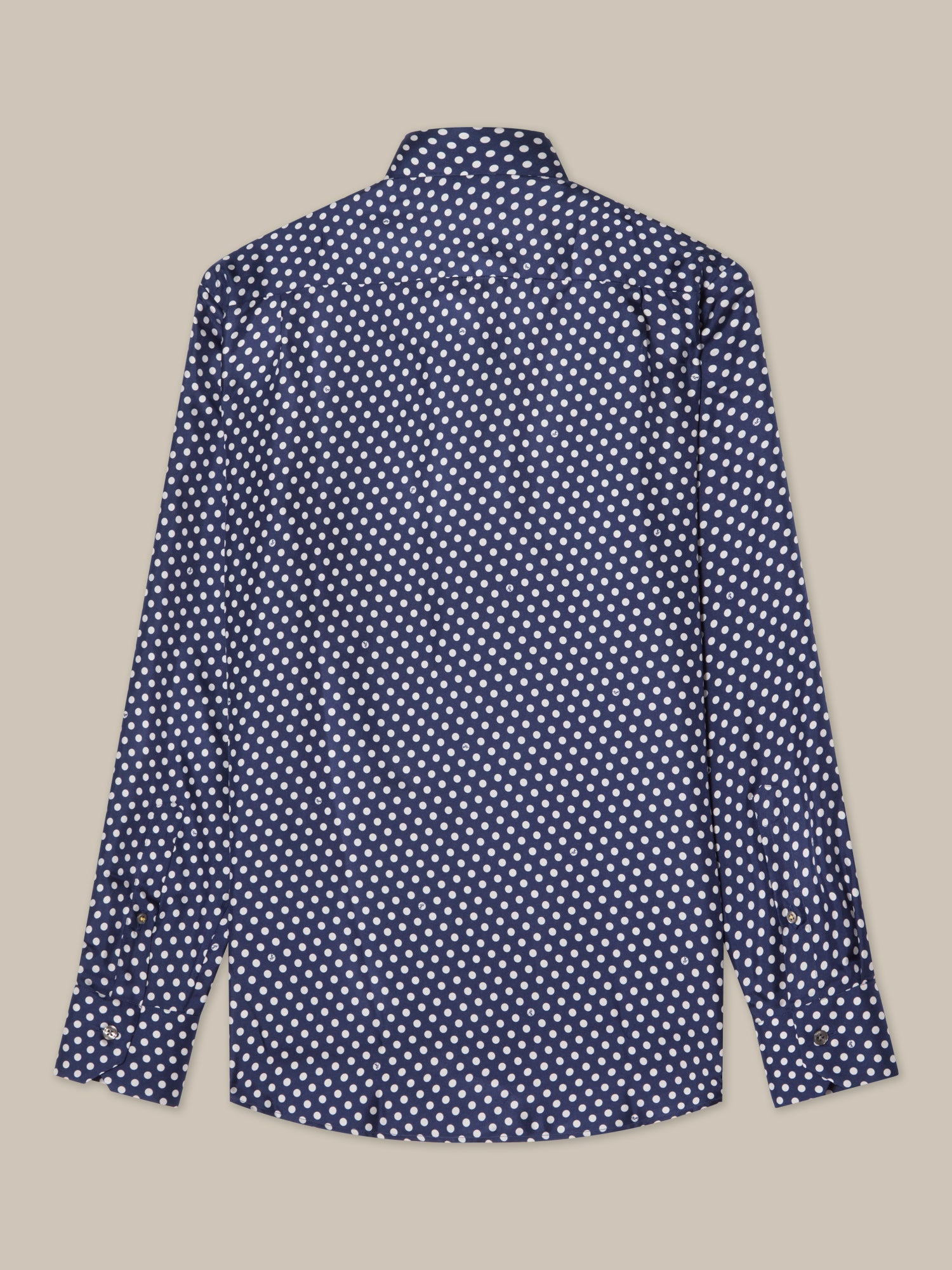 Robert Talbott Reynolds camicia seta blu navy