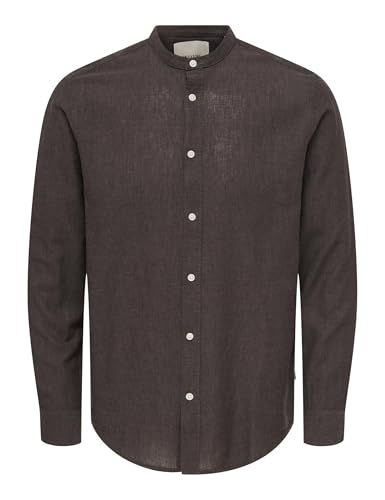ONLY & SONS Onscaiden Life LS Camicia Lino Uomo Mao