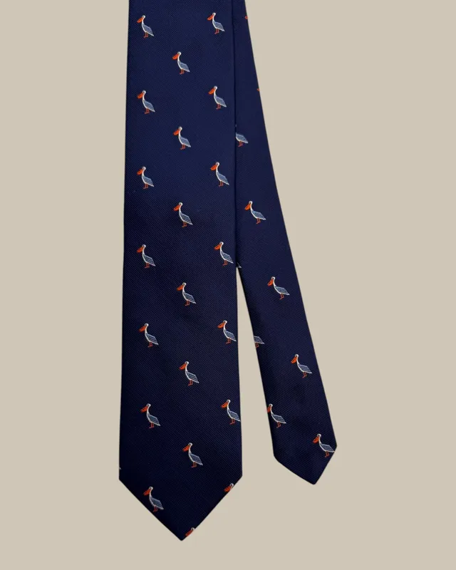 Robert Talbott Robert Pelican cravatta navy seta REG
