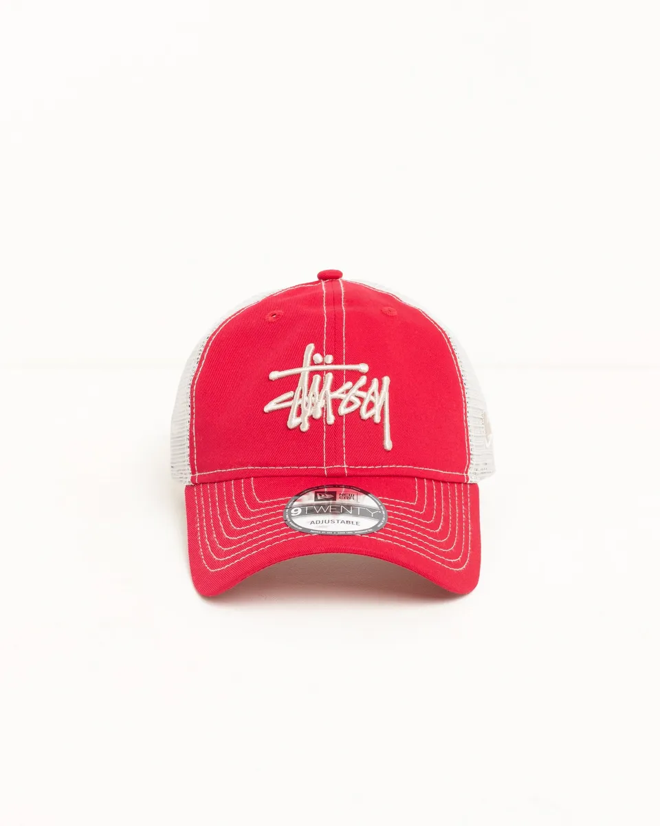 Stussy 9Twenty Basic Trucker berretto scarlet cotone