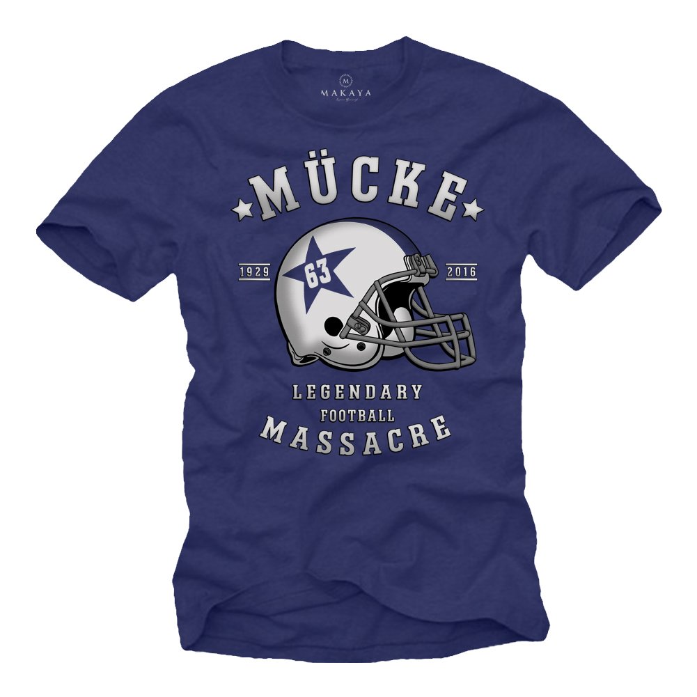 Makaya T-Shirt Uomo maglietta football 63 blu taglia M