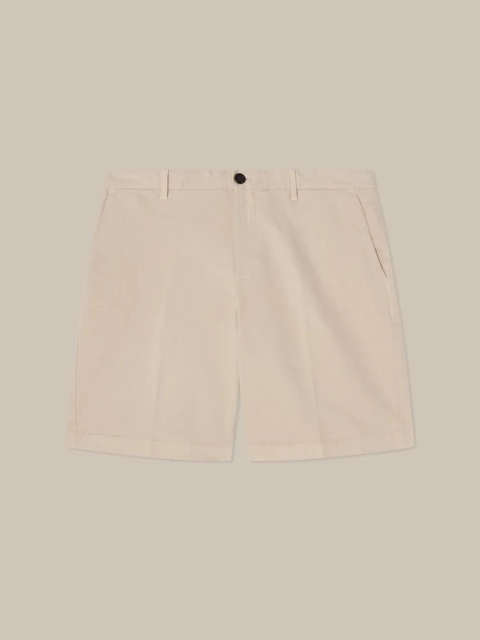 Robert Talbott Draper shorts chino cotone stone 34