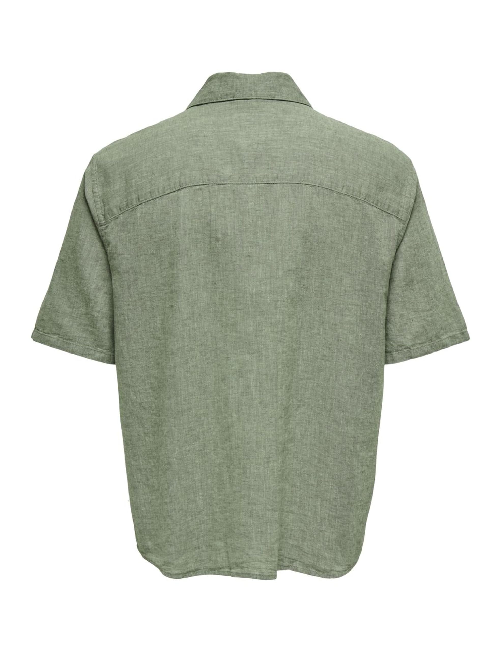 Only & Sons Onscaiden Shirt Camicia Uomo Manica Corta Palude