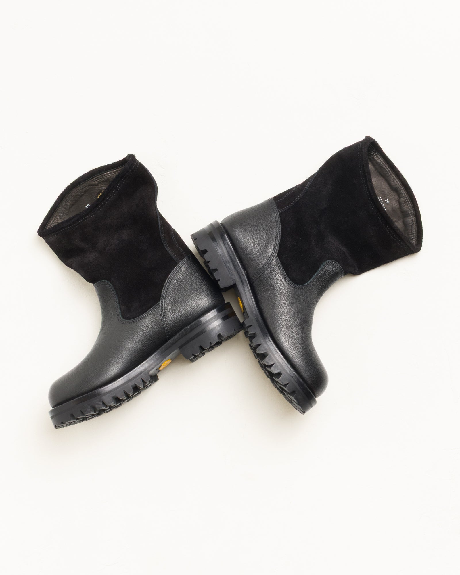 Stussy Our Legacy Work Boot stivali Black pelle Vibram