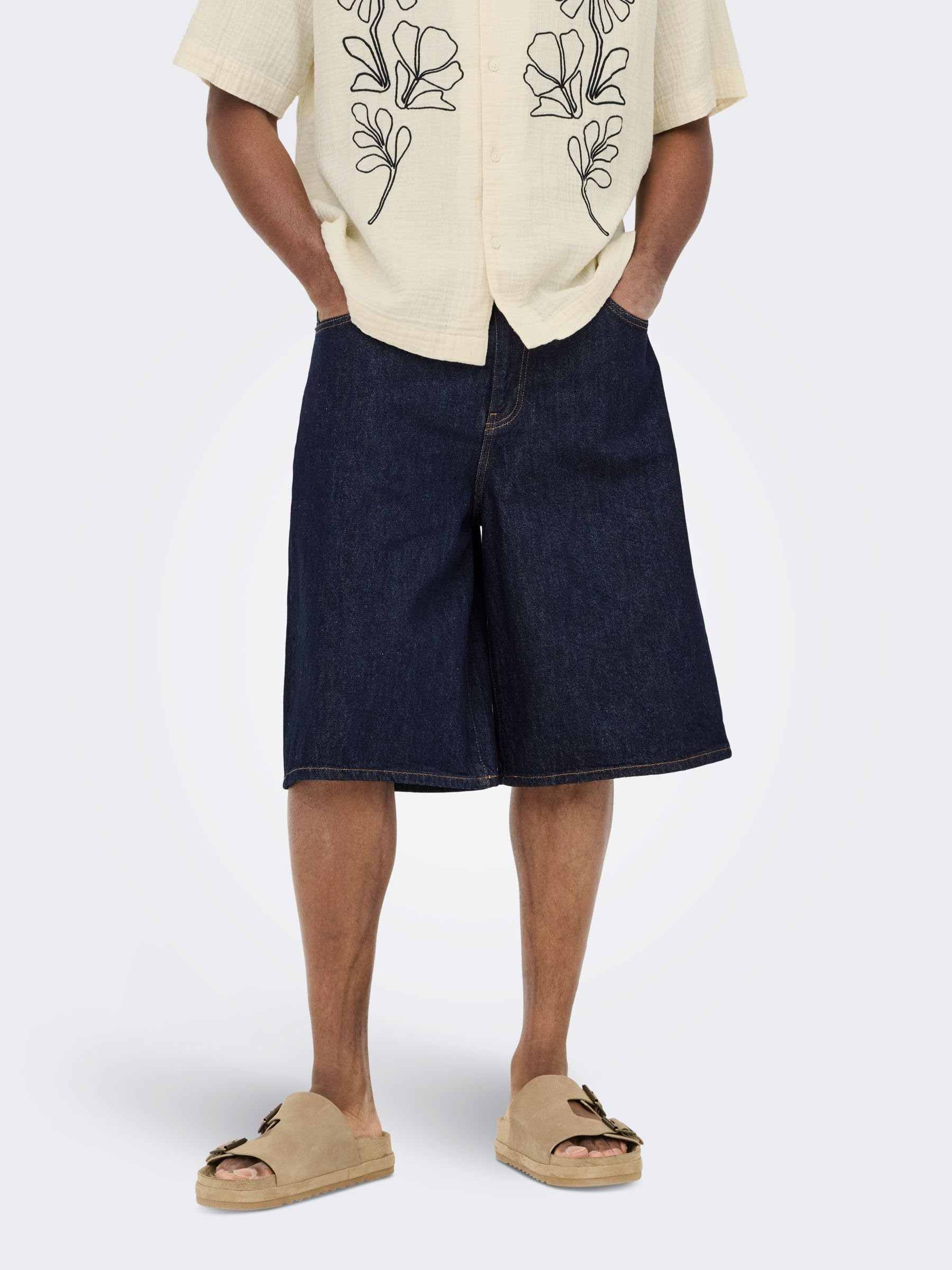 Only & Sons Onscarl Balloon Shorts Pantaloncini Blu Scuro L