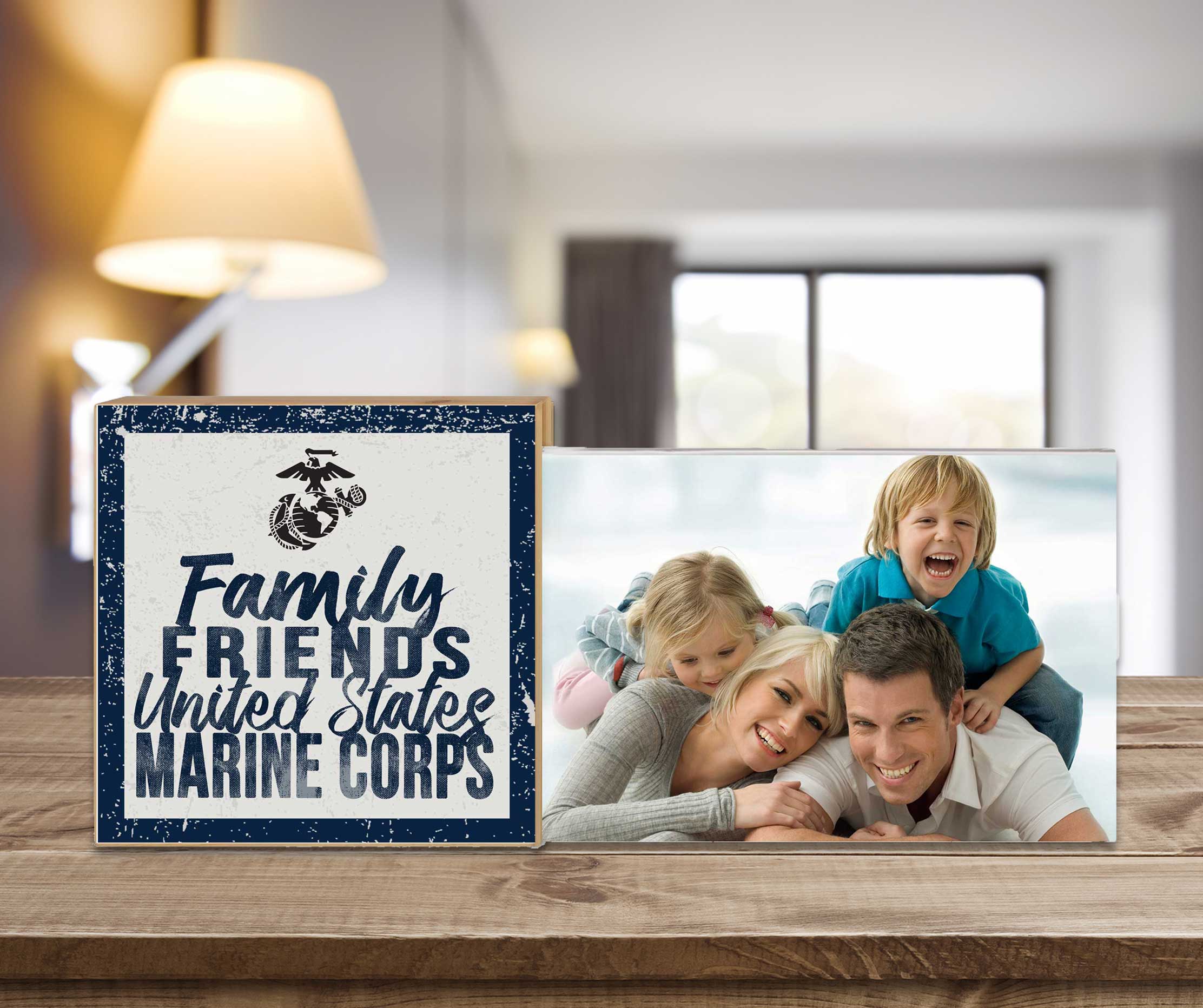 7.62 Design USMC cornice foto 4x6 Family Friends Marines