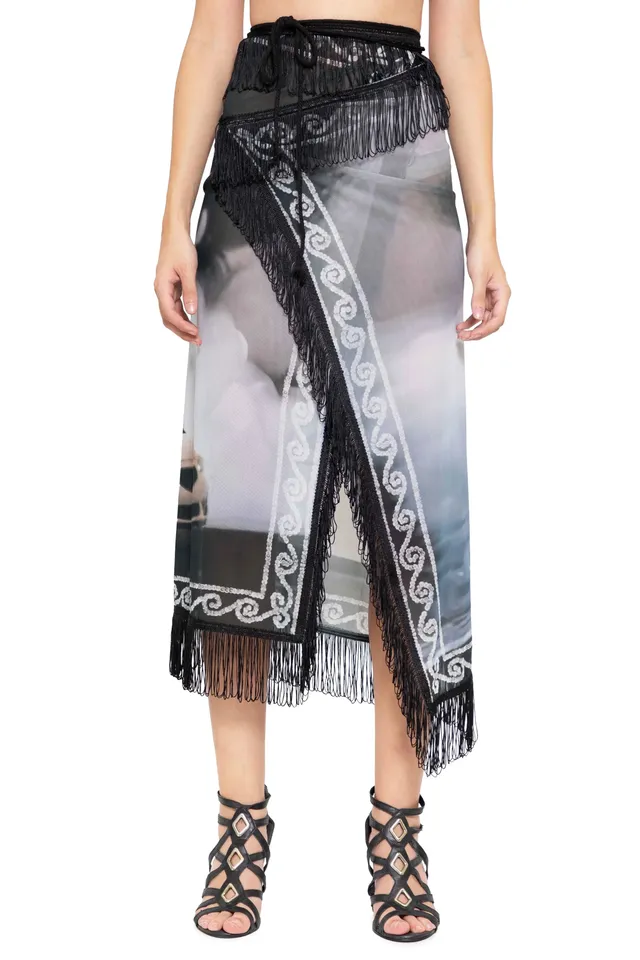 Trashy Clothing Drift Wrap Mesh gonna midi taglia 30
