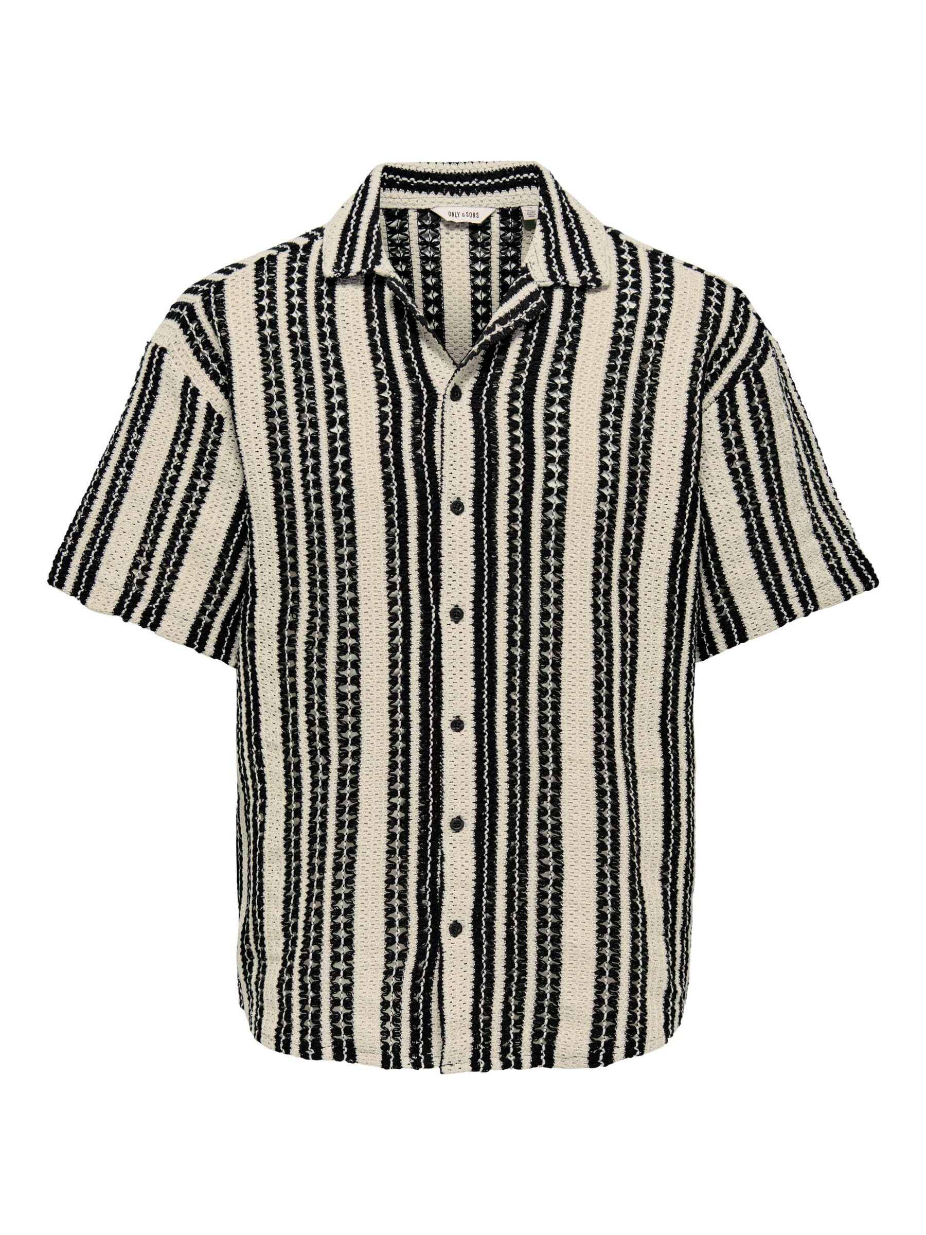 Only & Sons Onsdani Camicia Uomo Cloud Dancer Crochet Taglia L