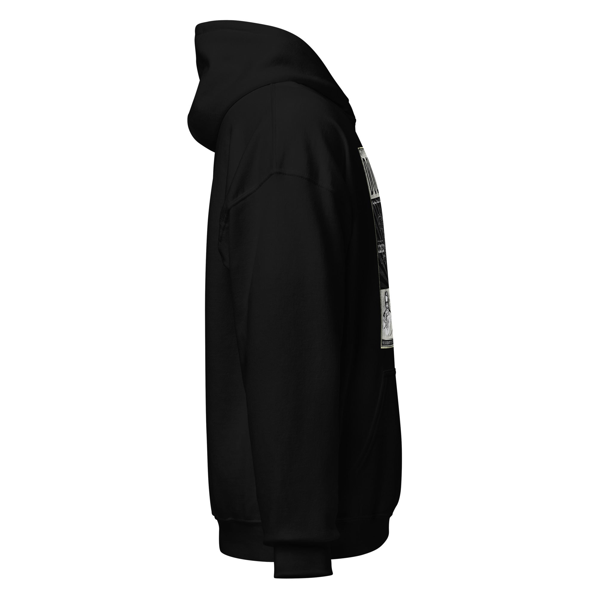 7.62 Design Double Tap felpa cappuccio uomo nera cotone 271 g