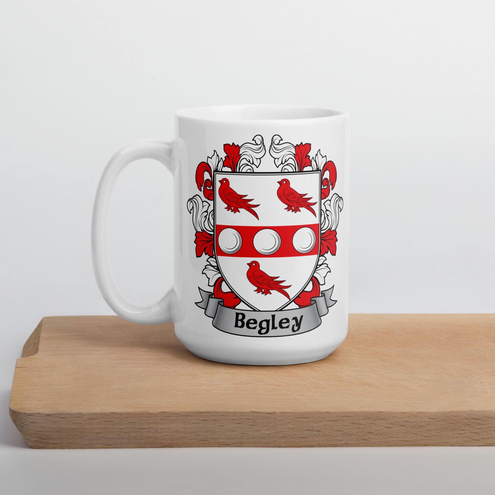 7.62 Design Begley Coat of Arms 15oz Tazza Ceramica Irlandese