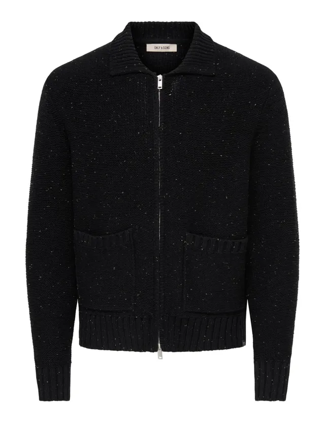 Only & Sons Onssting RLX Naps cardigan uomo XXL nero bottoni