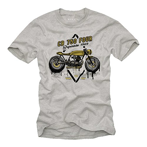 Makaya T-Shirt Uomo Biker CB 750 Cotone L
