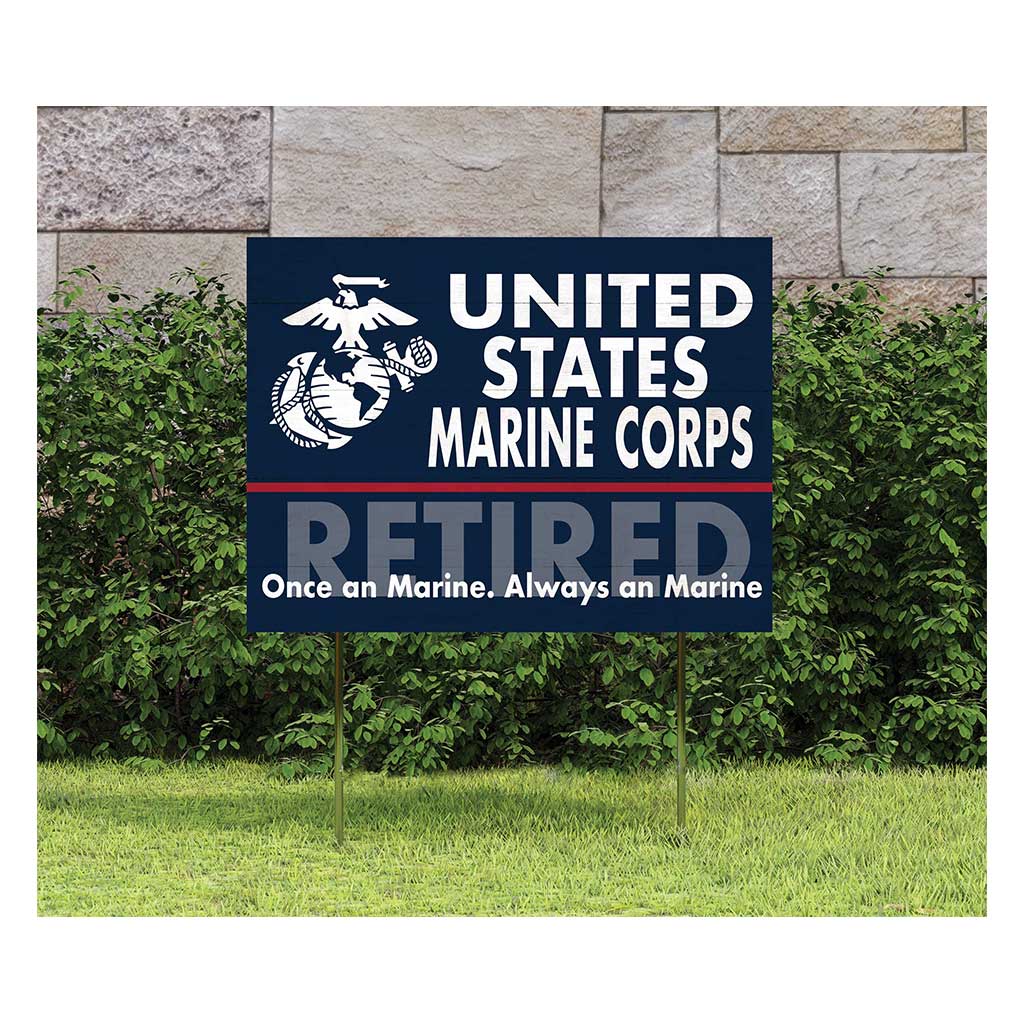 7.62 Design USMC Always A Marine cartello giardino 18x24 plastica