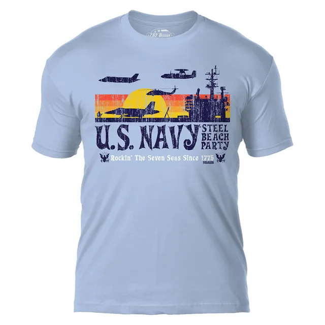 7.62 Design T-Shirts Maglietta Steel Beach Party Azzurra Cotone