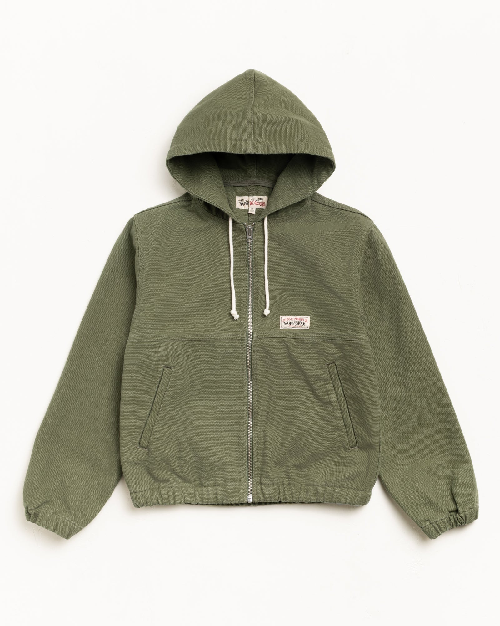 Stussy Outerwear Work Jacket giacca canvas Olive 100% cotone