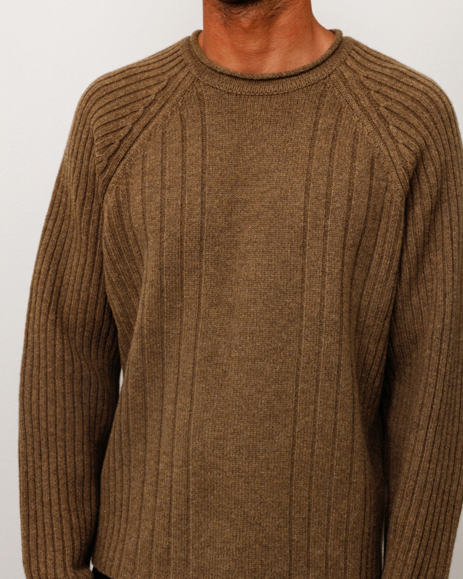 Stussy Merino Roll Neck Sweater maglione marrone lana merino
