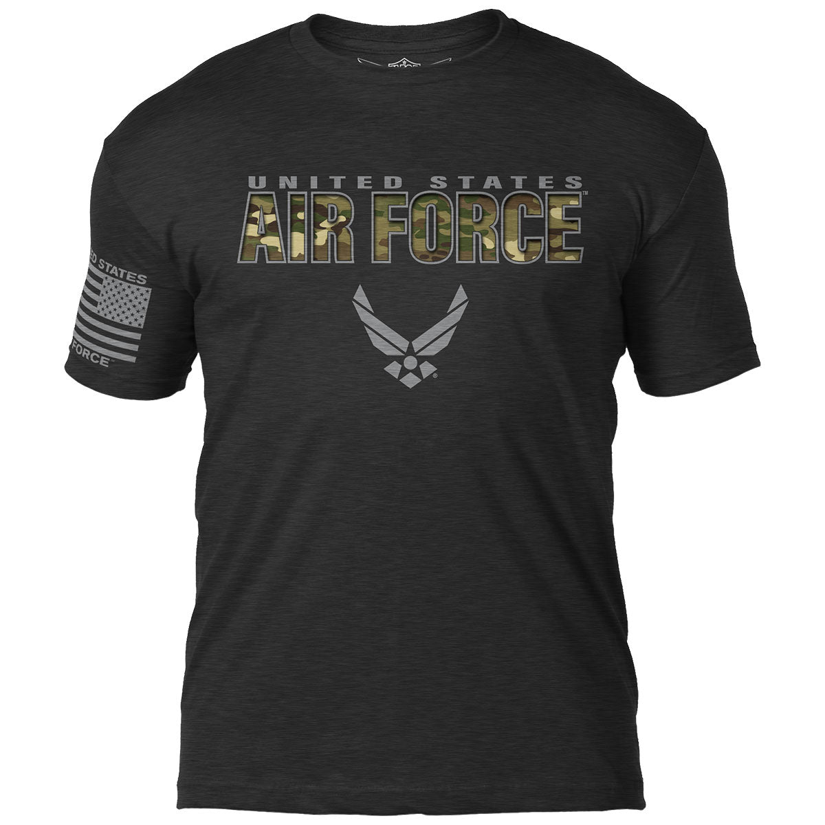7.62 Design USAF Camo Text maglietta nero mimetico