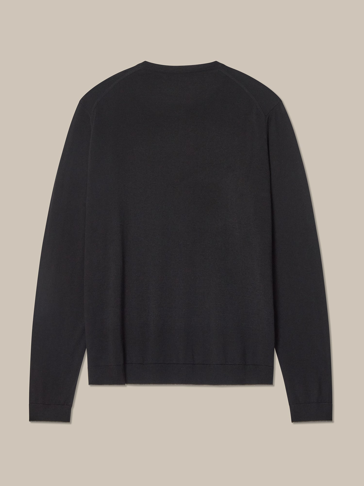 Robert Talbott Keaton maglione merino nero girocollo