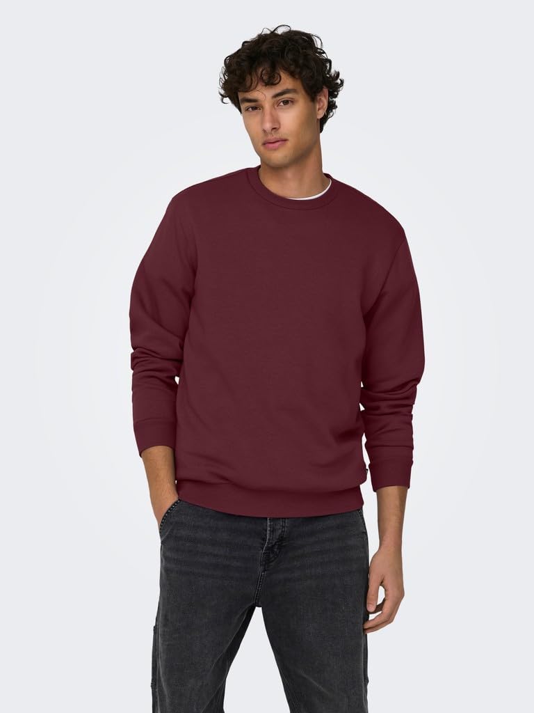 Only & Sons Onsceres Felpa Uomo Rossa Port Royale L