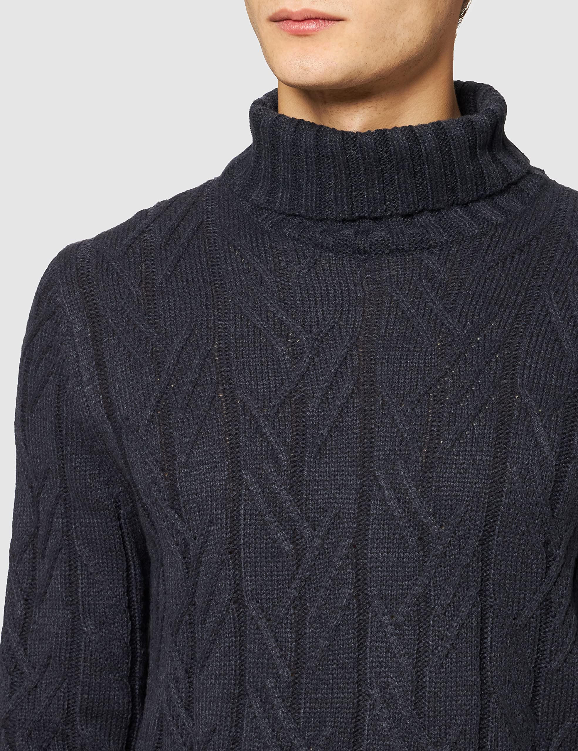 ONLY & SONS Rigge Maglione Dolcevita a Trecce Uomo